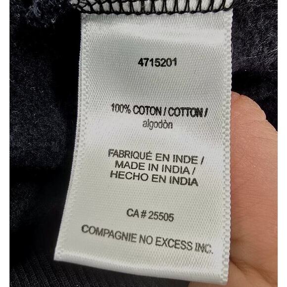 Noize Amstrdm Sweatshirt Mens Medium Black Crew Drop Shoulder Vegan Cruelty Free - Picture 8 of 10